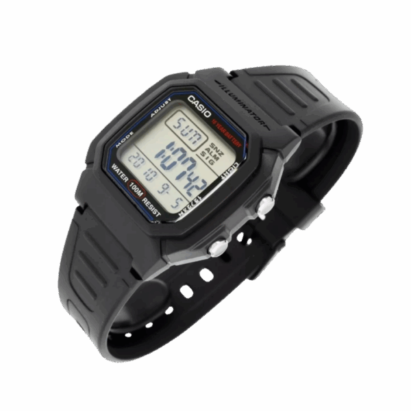 alt="relógio de pulso casio digital W-800H-1AVDF"