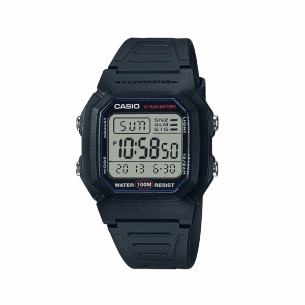 alt="relógio de pulso casio digital W-800H-1AVDF"